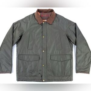 NWT‎ $398 Mens Robert Graham Olive Jacket RGF22R36 Sz Large Orange Quilted Lined
